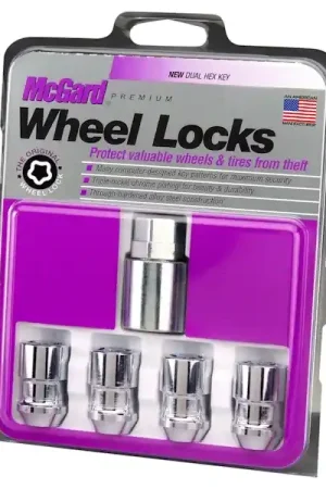 Price Cut McGard Wheel Locks 24137 Cone Seat Exposed Style Wheel Locks-Chrome