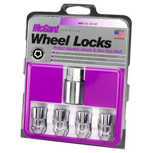 Price Cut McGard Wheel Locks 24137 Cone Seat Exposed Style Wheel Locks-Chrome